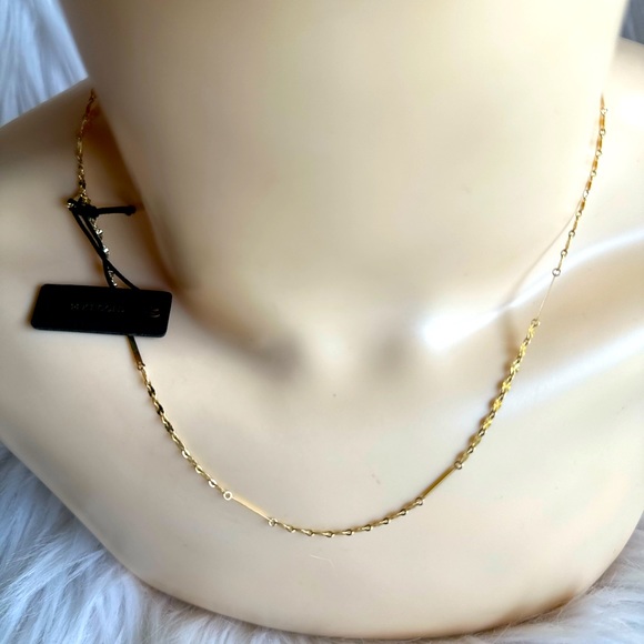 14K Gold Stamped Necklace/ Golden Clef/ Made in Italy - Picture 6 of 15